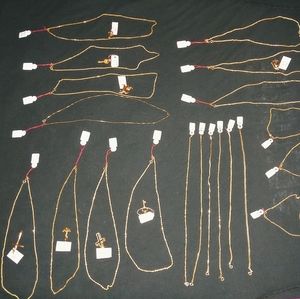 Genuine 18k gold necklaces and anklets.